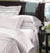 Fig Linens - Sferra Bedding - Grand Hotel White and Aqua Duvet and Shams