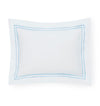 Fig Linens - Sferra Bedding - Grand Hotel White and Blue Sham