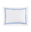 Fig Linens - Sferra Bedding - Grand Hotel White and Cornflower Blue Sham