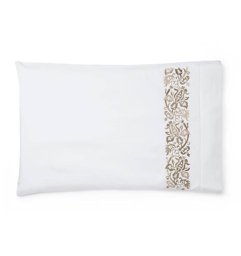Fig Linens - Saxon Bedding Collection by Sferra - champagne pillowcase