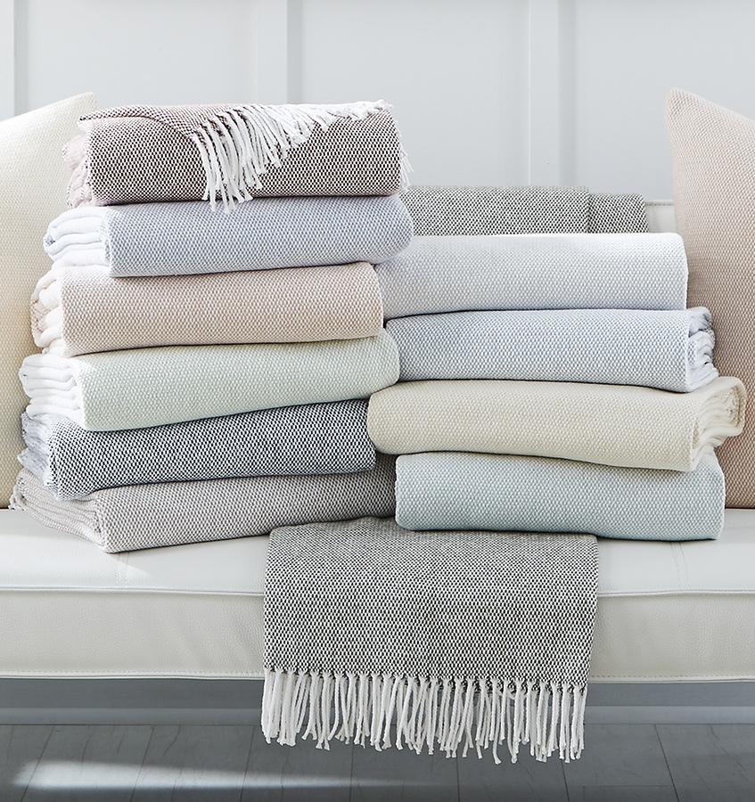Terzo Poolside Throw by Sferra | Fig Linens and Home - Cotton throws