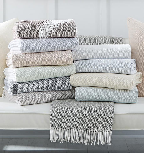 Terzo Poolside Throw by Sferra | Fig Linens and Home - Cotton throws