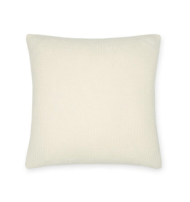 Pettra Eggshell Throw Pillow by Sferra | Fig Linens and Home - Ivory pillow