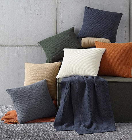 Pettra Gray Throw Pillow by Sferra | Fig Linens and Home