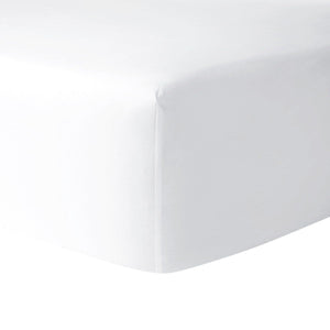 Athena Blanc Percale by Yves Delorme | White Fitted Sheet at Fig Linens and Home