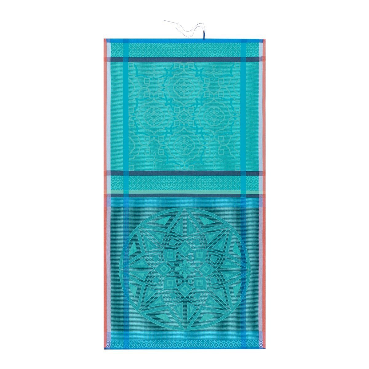 Zellige Beach Towels by Le Jacquard Français Fig Linens Turquoise Blue