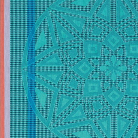 Zellige Beach Towels by Le Jacquard Français Fig Linens Turquoise Blue