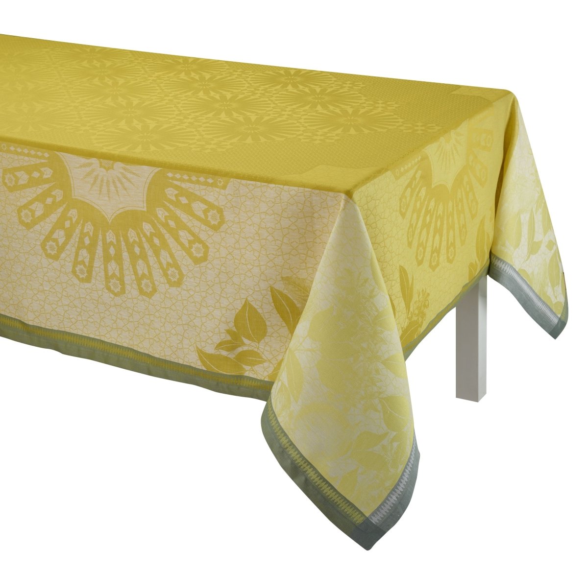 Le Jacquard Français Table Linen Jardin D'Orient Yellow Fig Linens Tablecloth