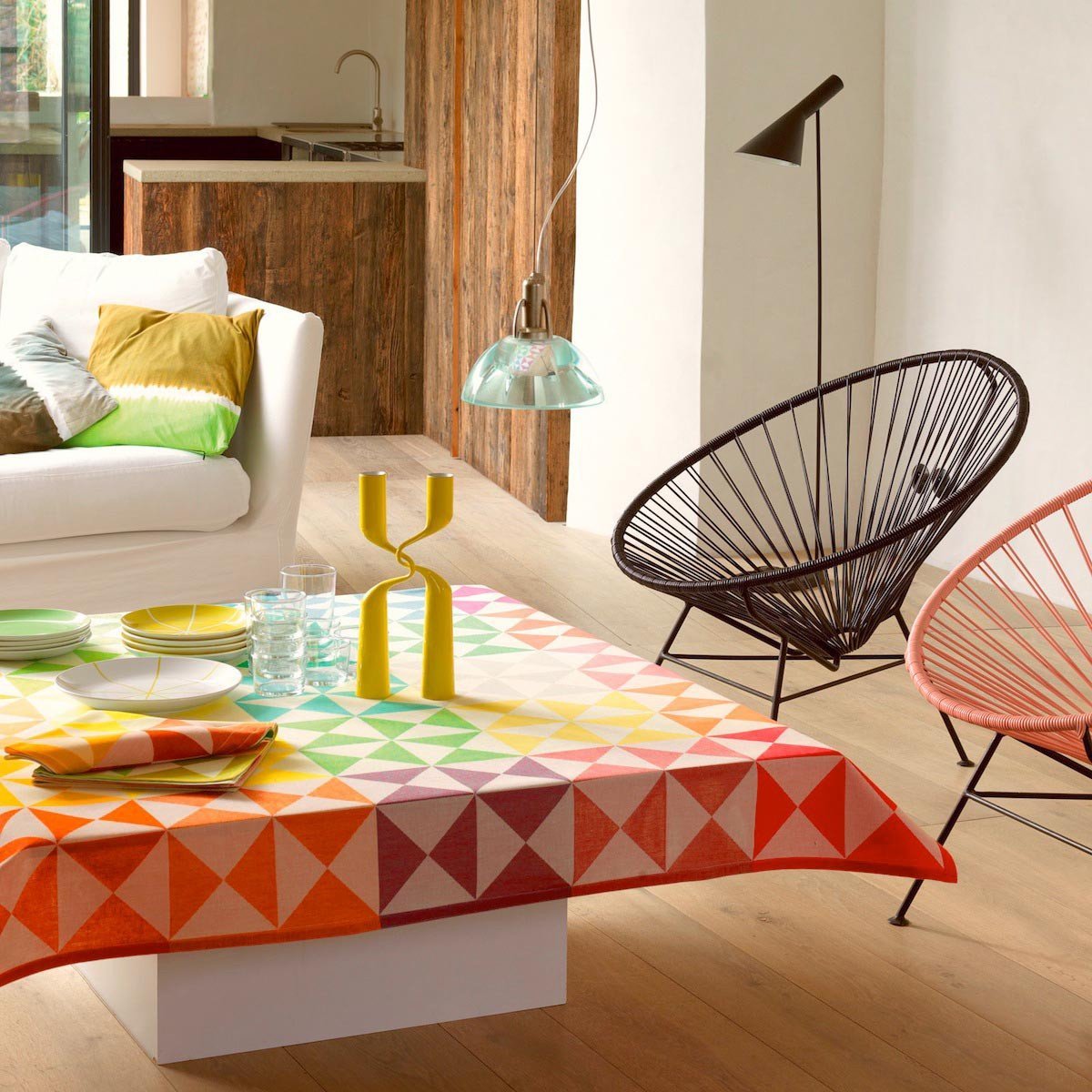 Le Jacquard Français Table Linen Origami Multico Fig Linens