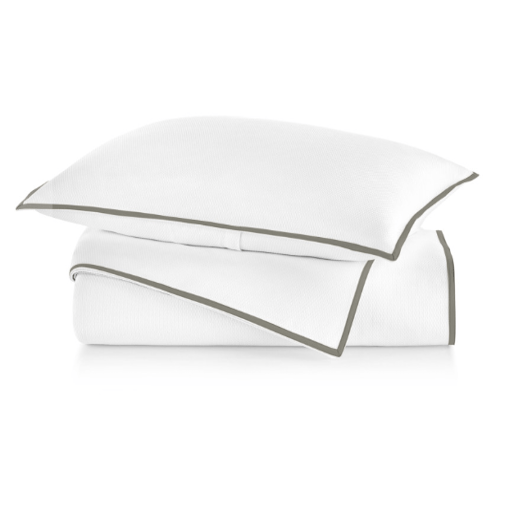 Fig Linens - Peacock Alley Pique II Coverlet in Platinum