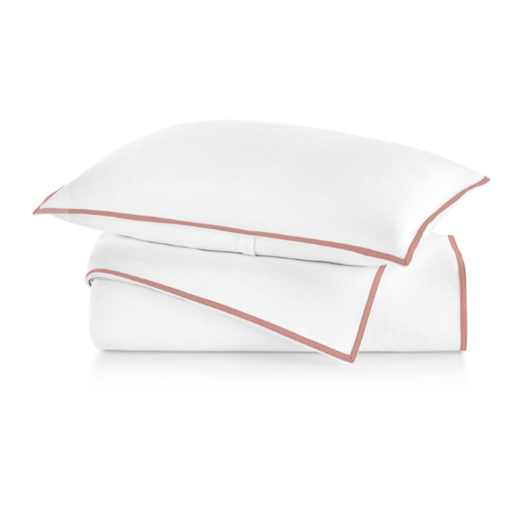 Fig Linens - Peacock Alley Pique II Coverlet in Coral