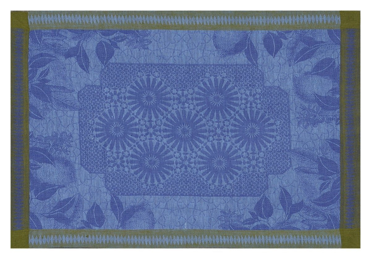 Le Jacquard Français Table Linen Jardin D'Orient Blue Fig Linens Placemat