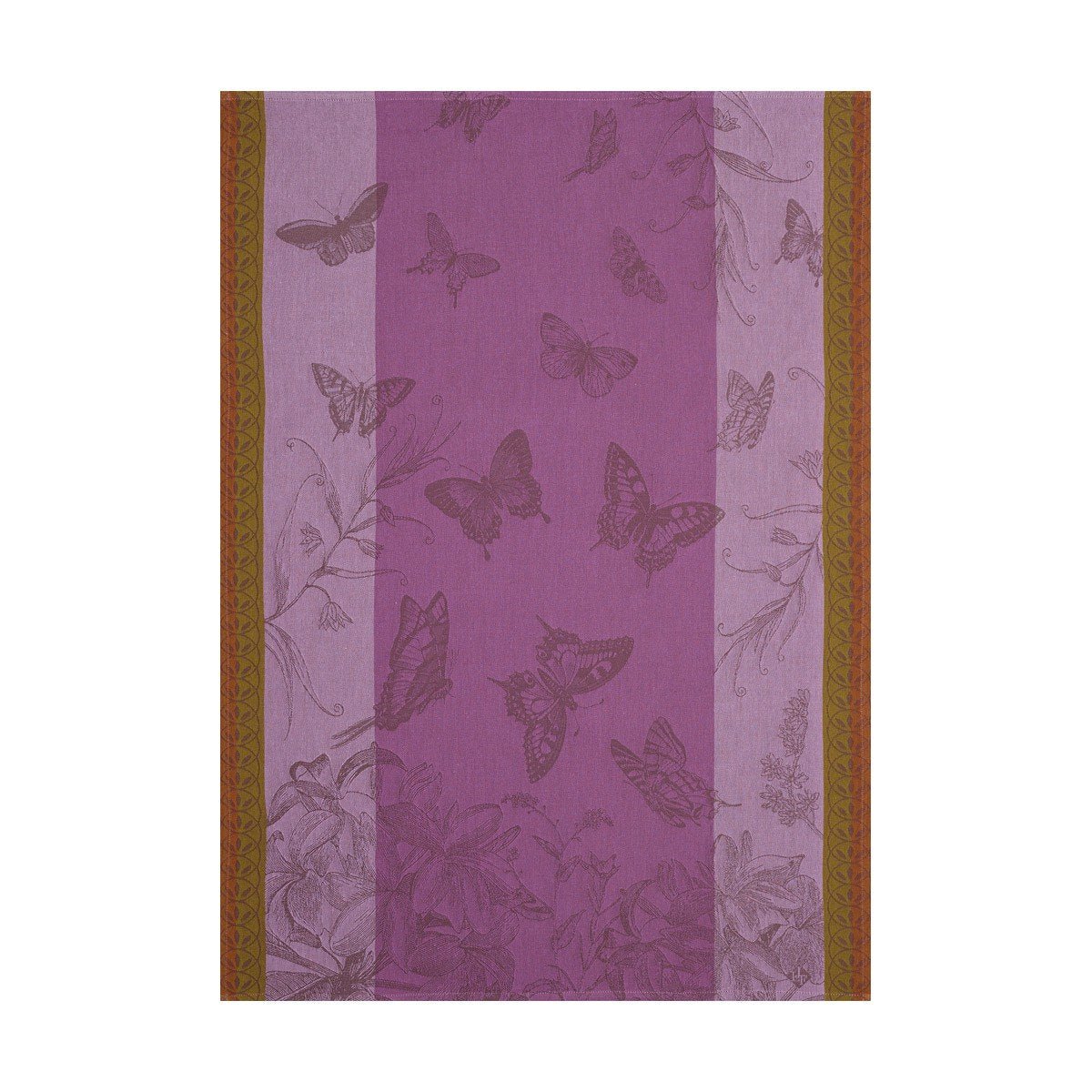 Le Jacquard Français Jardin Des Papillons Kitchen Tea Towels Fig Linens purple 