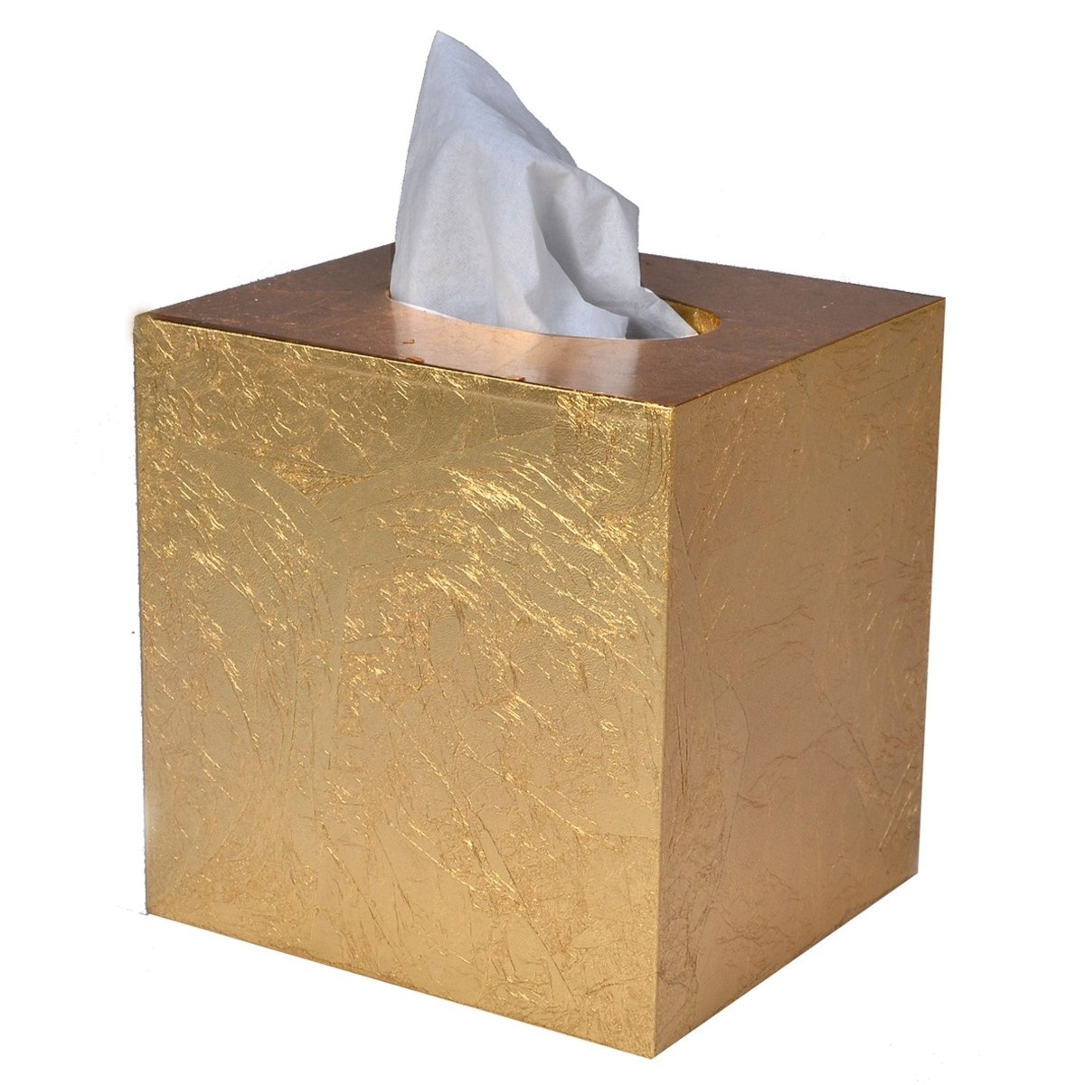 Fig Fine Linens and Home - Mike and Ally Eos Gold Tissue Box Cover