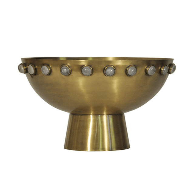 Harvey Antique Brass Decorative Bowl by Worlds Away | Fig Linens and Home