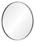 fig linens - mirror image home - round black nickel contemporary wall mirror