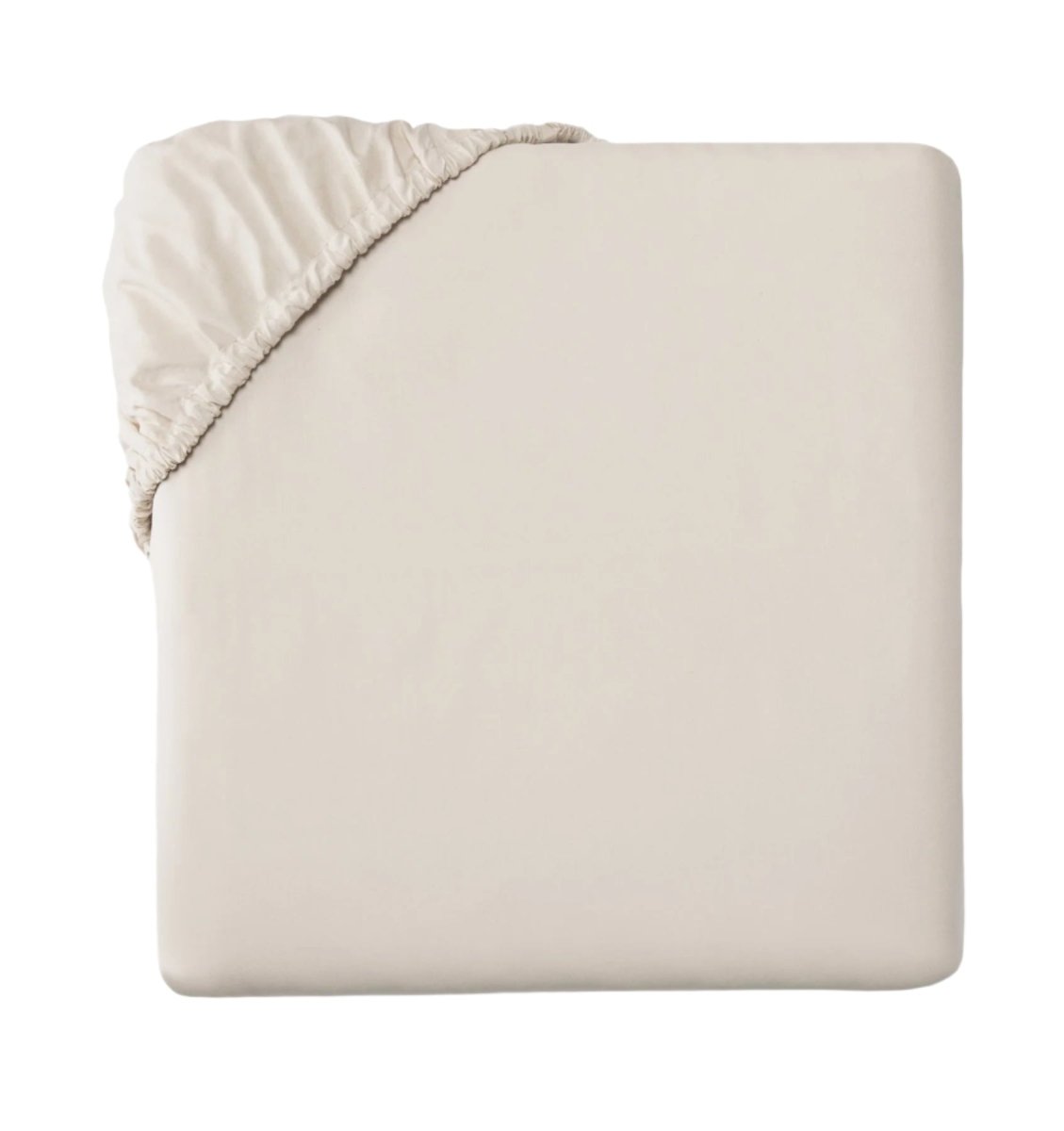 Fitted Sheet Sferra Celeste Percale Bedding Bone at Fig Linens and Home