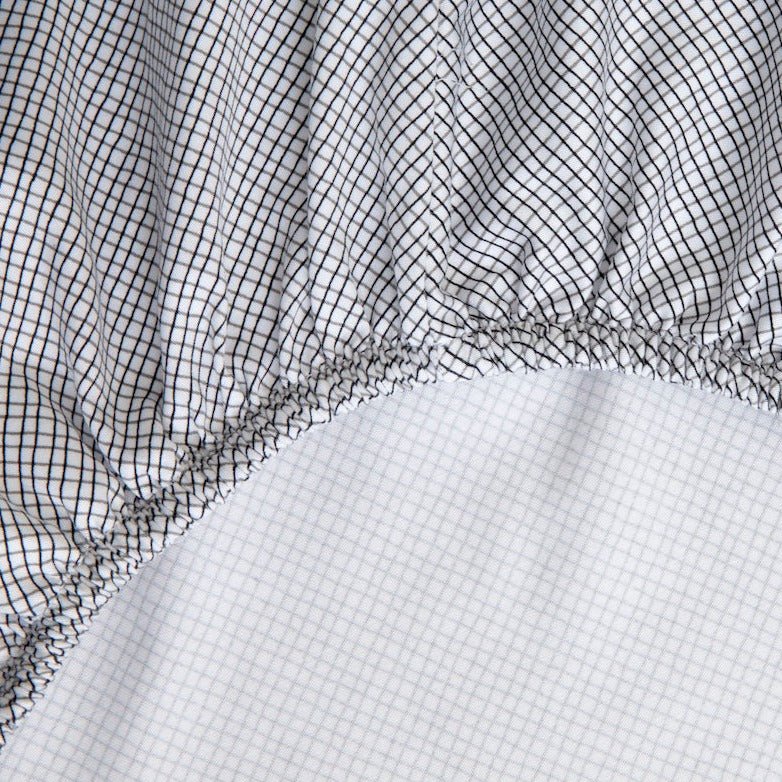 Fitted sheet detail - Yves Delorme Alton Grey Bedding | Hugo Boss at Fig Linens and Home