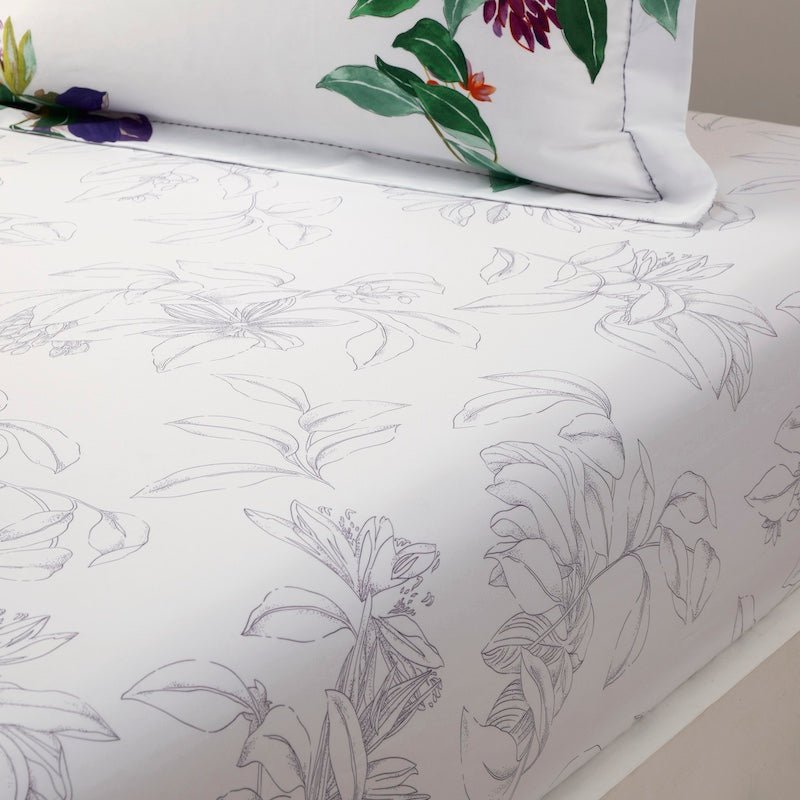 Fitted Sheet - Yves Delorme Parfum Bedding - Organic Cotton at Fig Linens and Home