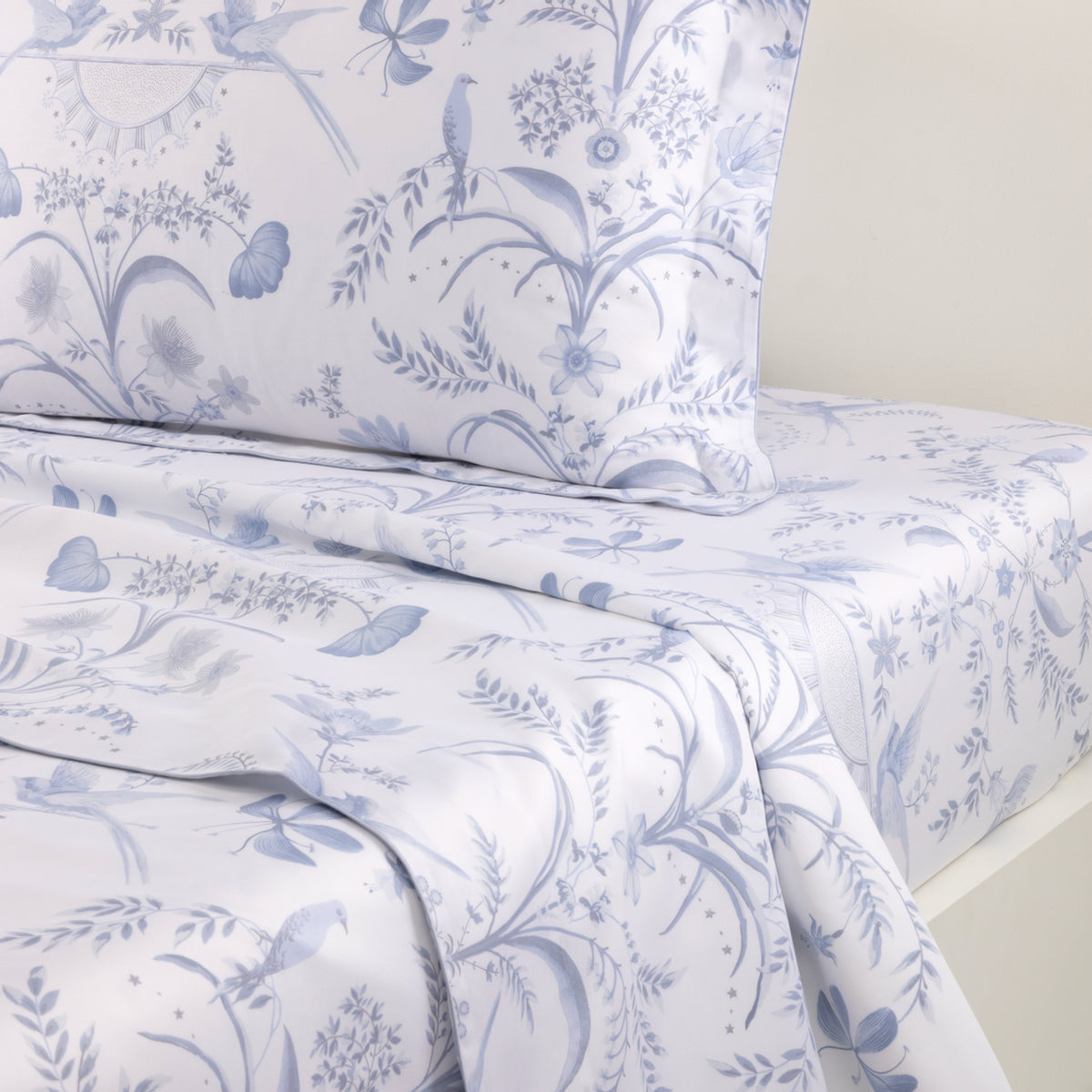 Herbier Celeste Organic Flat Sheet by Yves Delorme