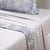 Flat Sheet - Yves Delorme Estampe Bedding in Silver and Blue - Available at Fig Linens and Home