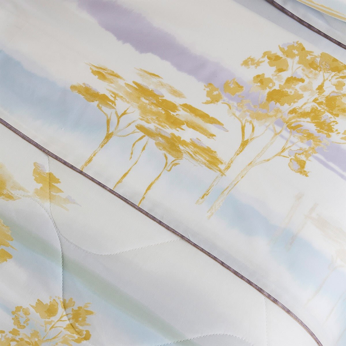 Flat Sheet Detail 6 - Yves Delorme Horizons Organic Bedding | Cotton Duvets and Bed Sheets 