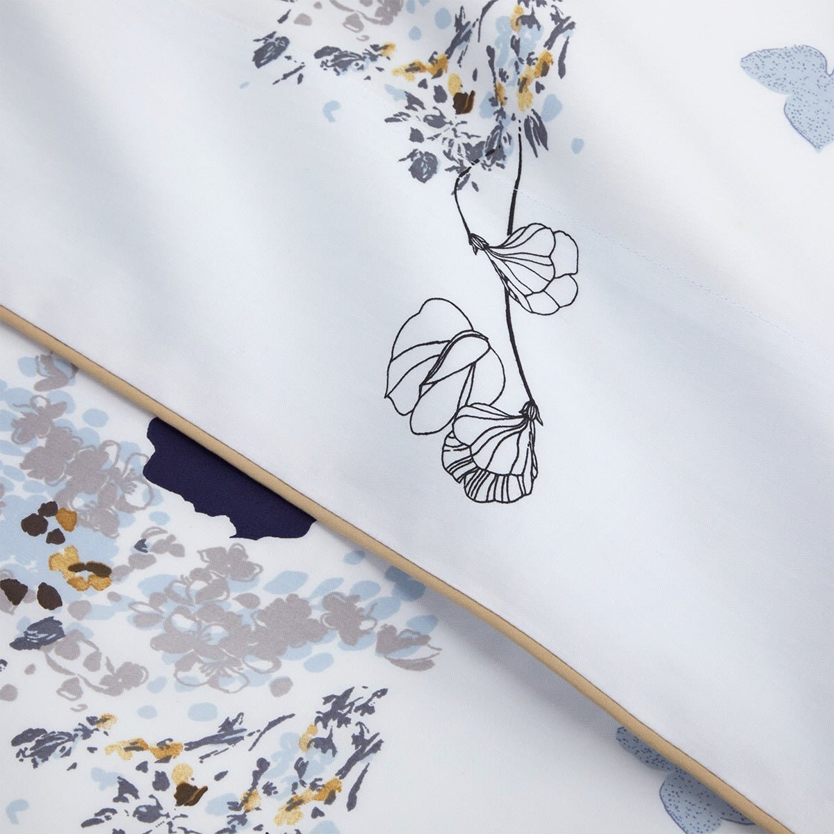 Yves Delorme Eclipses Organic Bedding -  Flat Sheet Full/Queen 94 x 116  - Fig linens and home 26