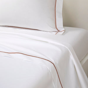 Flat Sheet  - Yves Delorme Organic Athena Sienna Cotton Percale Bedding
