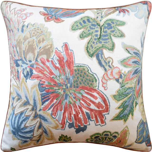 Floral Gala Wheat - Throw Pillow by Ryan Studio