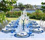 Ripple Blue Candlestick Detail 2 | Kim Seybert at Fig Linens and Home