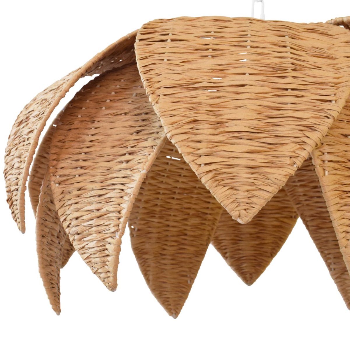 Franny Pendant Light Raffia Detail View 1 by Worlds Away at Fig Linens and Home