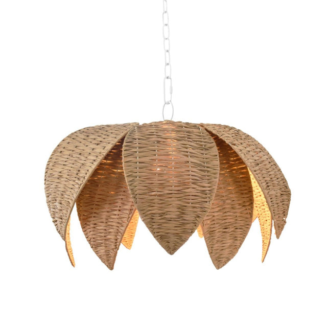 Franny Pendant Light Raffia LIT by Worlds Away at Fig Linens and Home
