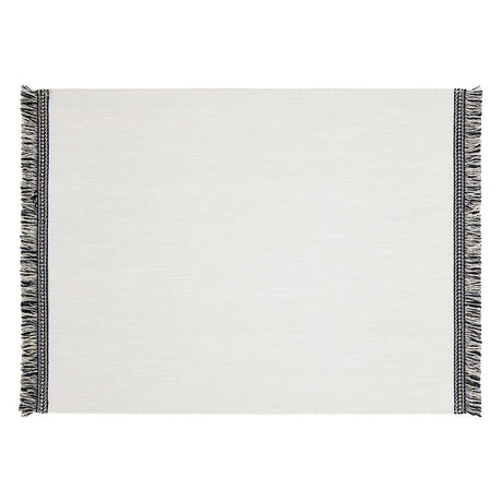 Fringe White & Navy Placemat | Mode Living at Fig Linens and Home