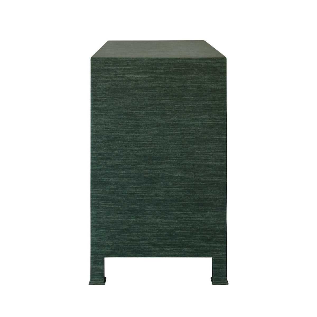 Getty Three Drawer Chest in Dyed Green Grasscloth by Worlds Away