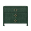 Getty Three Drawer Chest in Dyed Green Grasscloth by Worlds Away