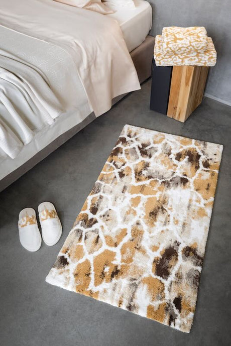 Gigi 27x47 Gold 840 Bath Rug by Abyss at Fig Linens and Home