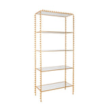 Goldie Ball Lined Etagere in Gold Leaf by Worlds Away