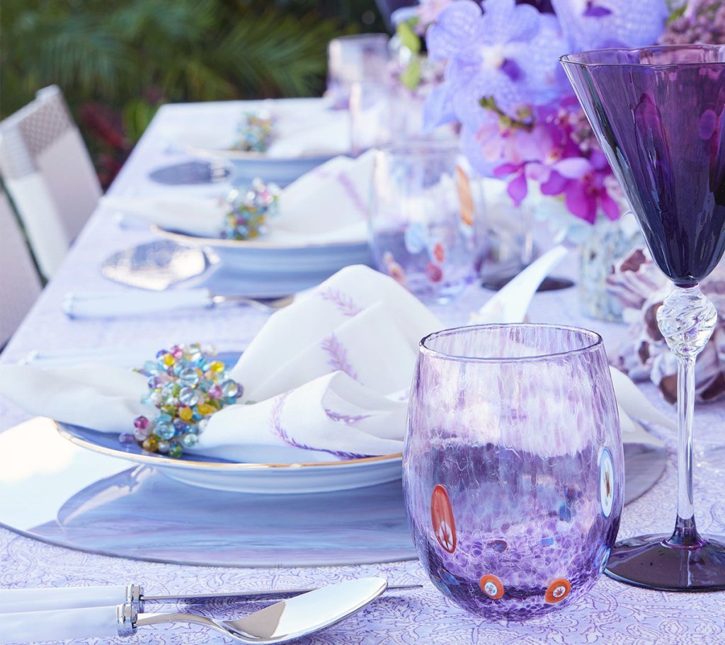 Gala Tumbler in Lilac Set of 4 by Kim Seybert 2