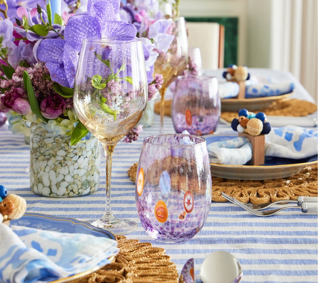 Gala Tumbler in Lilac Set of 4 by Kim Seybert 4