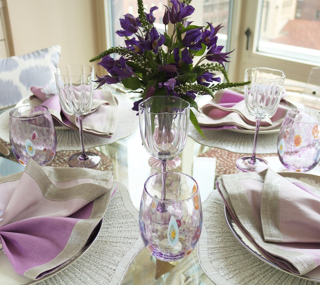 Gala Tumbler in Lilac Set of 4 by Kim Seybert 5