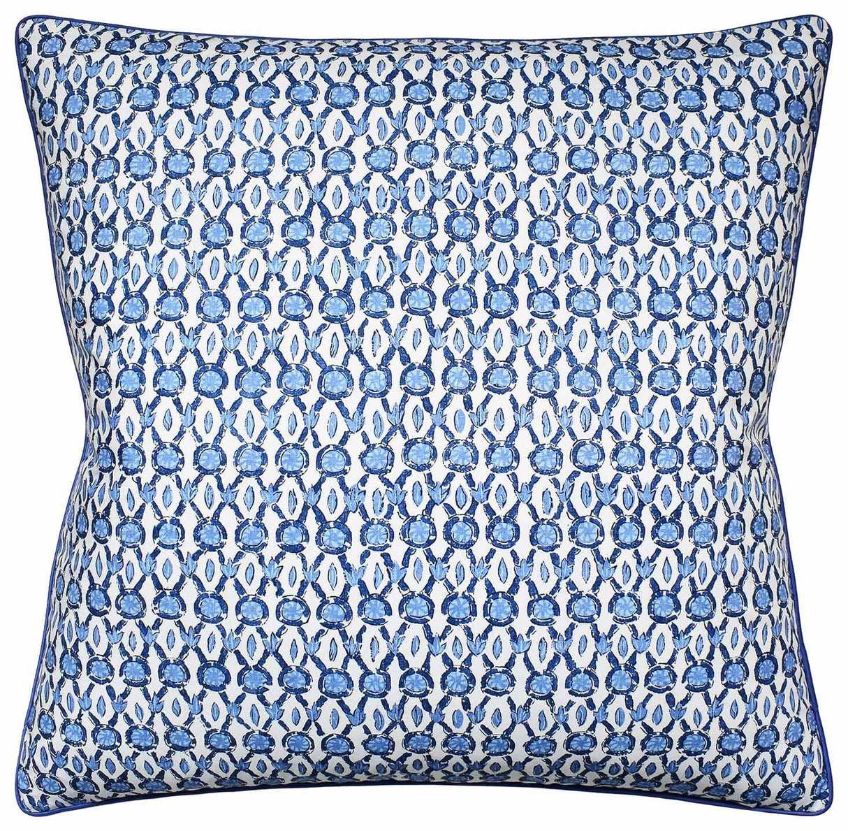 Galon Print Blue - Throw Pillow by Ryan Studio