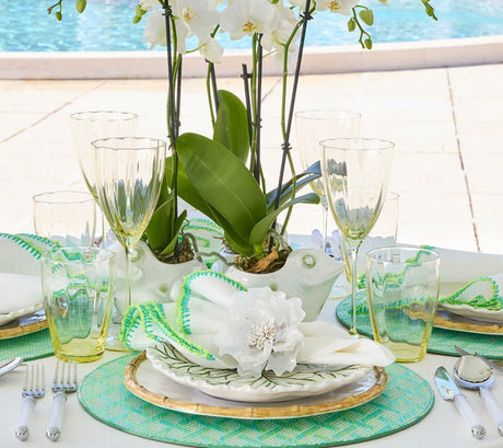 Gardenia Napkin Ring in White by Kim Seybert at Fig Linens and Home Lifestyle 4