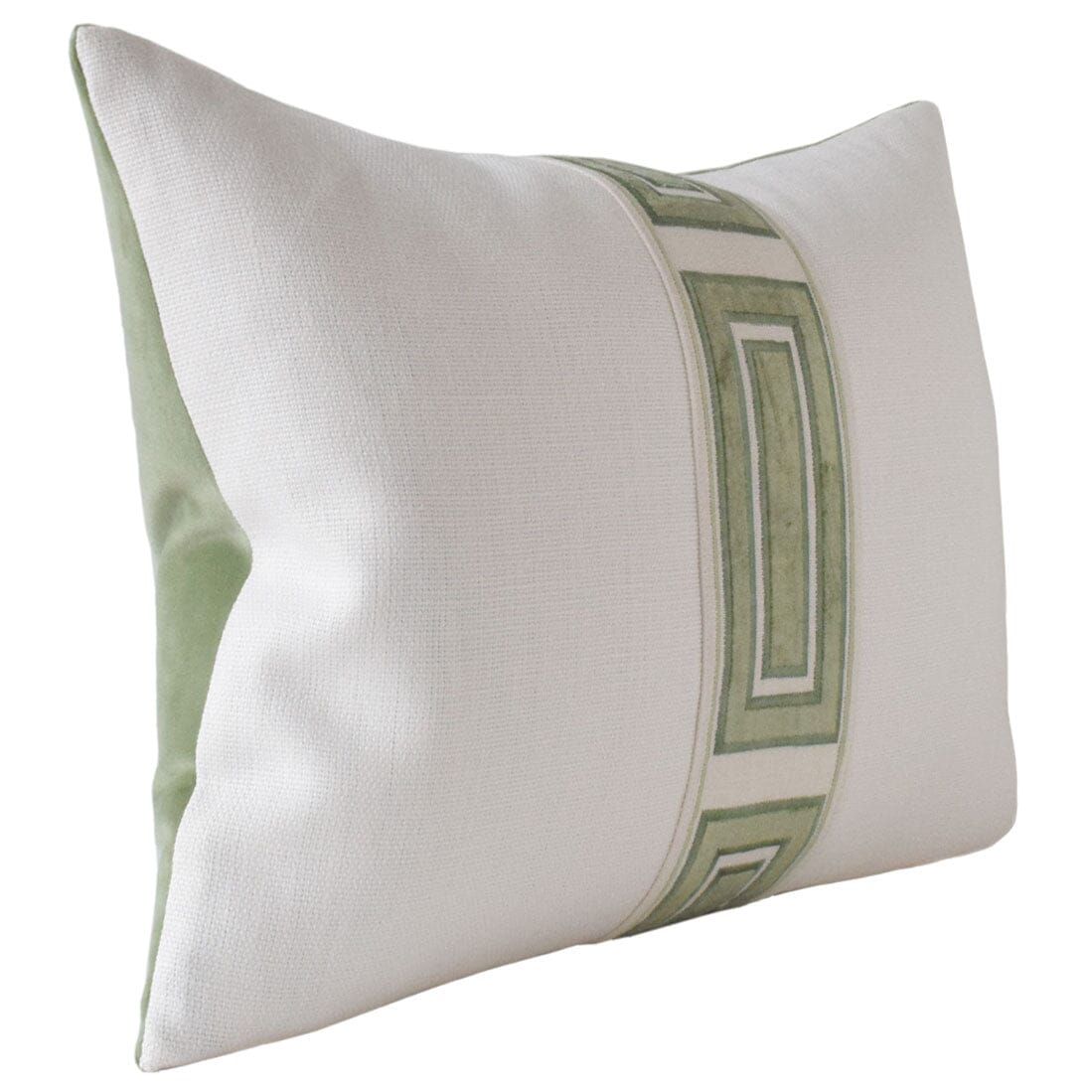 Giorgio Linen Ingot Tape Greenery - Throw Pillow by Ryan Studio