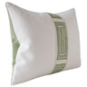 Giorgio Linen Ingot Tape Greenery - Throw Pillow by Ryan Studio