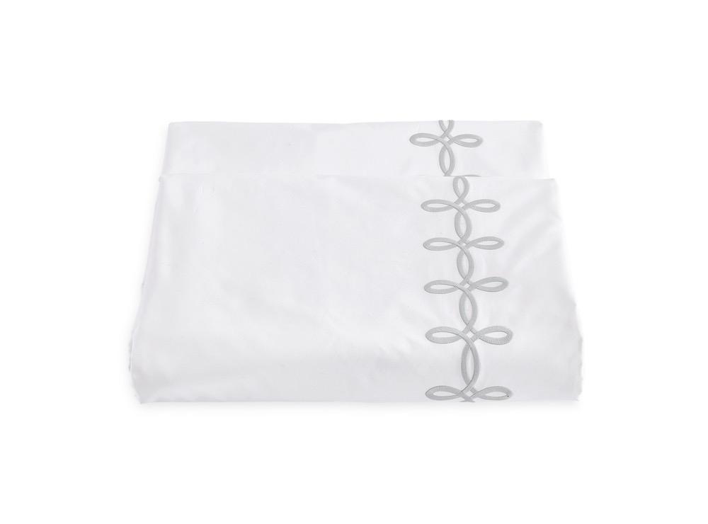 Gordian Knot Silver Duvet Cover | Matouk Bedding at Fig Linens and Home