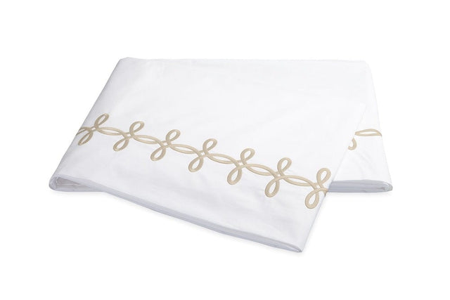 Gordian Knot Truffle Flat Sheet | Matouk bedding at Fig Linens and Home