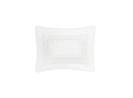 Boudoir Sham- Gordian Knot Cream Percale Bedding by Matouk at Fig Linens and Home