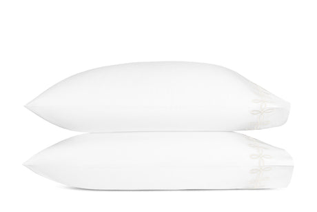 Pillowcases- Gordian Knot Cream Percale Bedding by Matouk at Fig Linens and Home