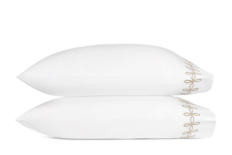 Pillowcases - Gordian Knot Truffle Percale Bedding by Matouk at Fig Linens and Home