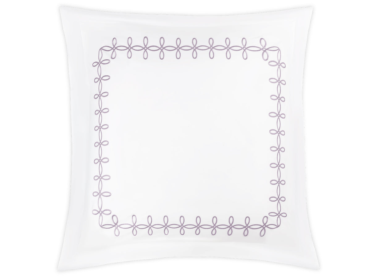 Euro Sham - Gordian Knot Lilac Percale Bedding by Matouk at Fig Linens and Home